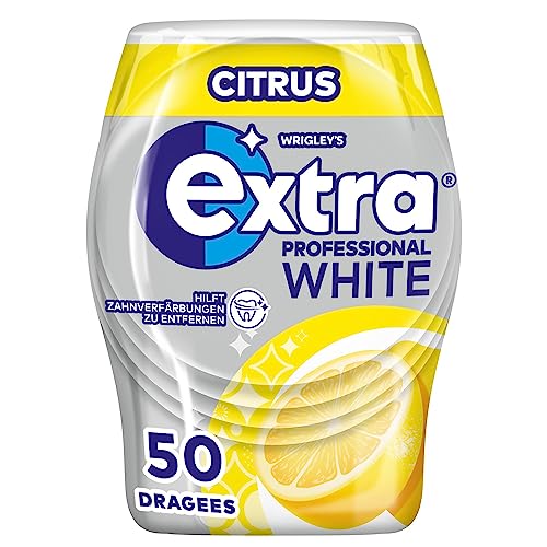 Zuckerfreier Kaugummi White Citrus, 50 Dragees, Extra Professional