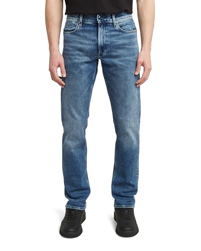 g-star raw herren jeans mosa straight blau faded cascade 27w 30l