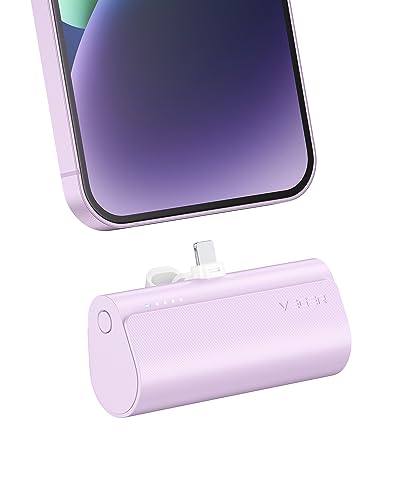 veger mini power bank 5000mAh 20W PD tragbare powerbank für iphone und mehr lila