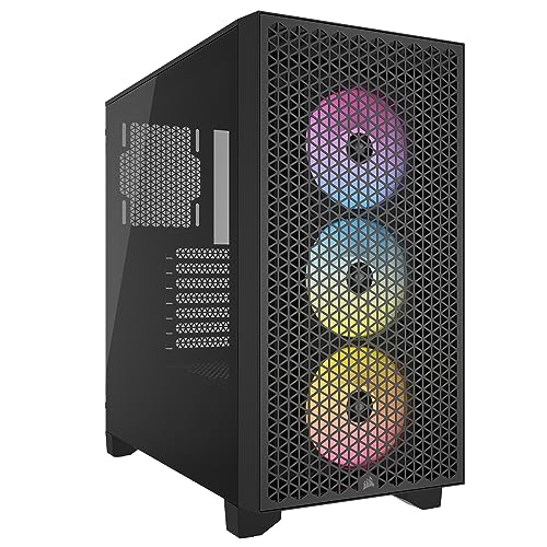 corsair 3000d rgb airflow gehäuse mit 3x ar120 lüftern, 8x 120mm unterstützen