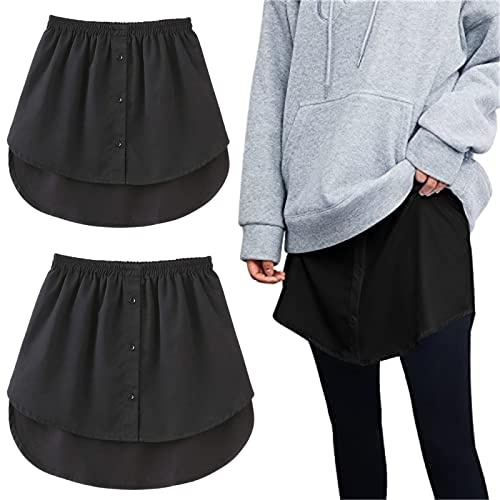 Produktbild: damen hemdenverlängerungen knopf extenders mini rock und blusen extenders schwarz XXL