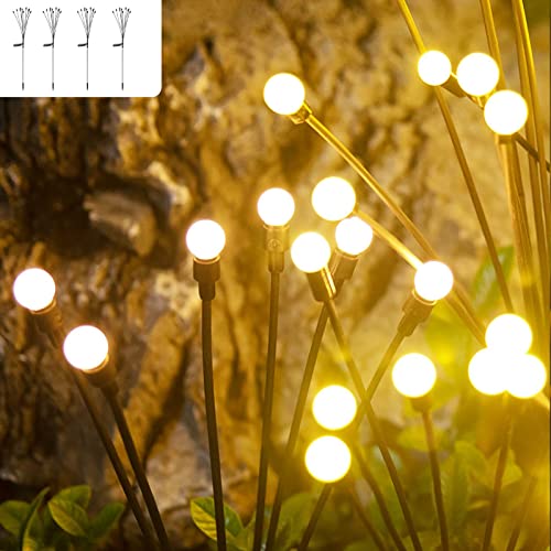 Bixufcai solarlampen außen 4 Stück LED glühwürmchen lichter wasserdicht für garten