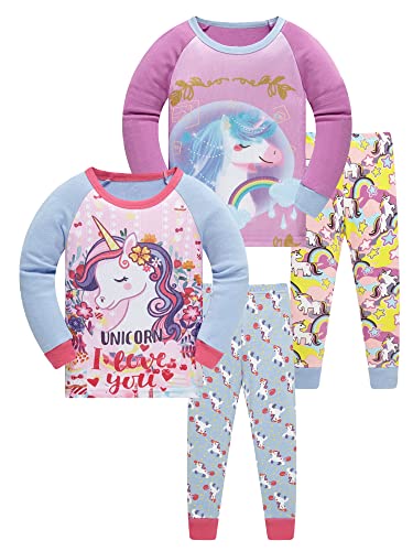 soibeen mädchen pyjama set 100% baumwolle langarm kurzarm nacktwäsche 2-12 jahre