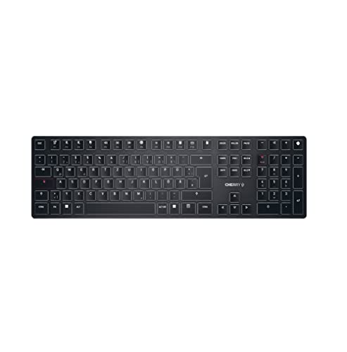 cherry kw x ulp, ultra flache mechanische tastatur, deutsches layout, kabellos, wiederaufladbar