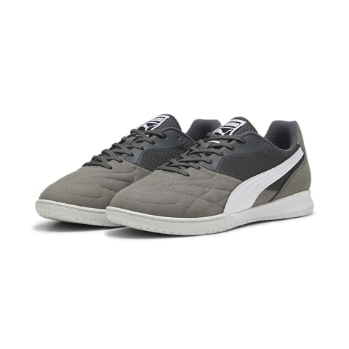 puma king top it fußballschuhe unisex grau weiß-hellgrau 36 eu