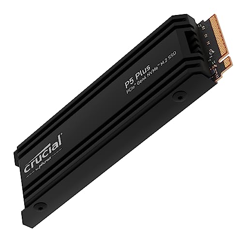 crucial p5 plus 2tb m.2 nvme ssd gaming mit heatsink, bis zu 6600mb/s, kompatibel mit ps5