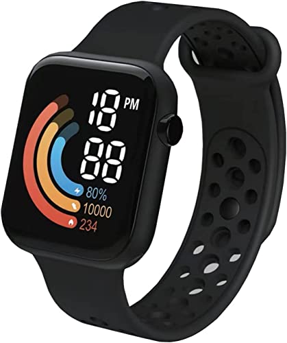 AOMiGT kinder smartwatch, wasserdichte fitness tracker uhr für 3-12 jährige, schwarz