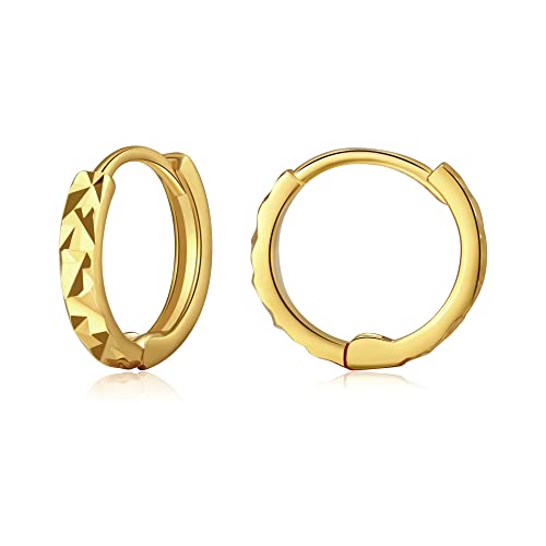 milacolato creolen silber 925 sterling, huggie hoops ohrringe 10mm für frauen, gold