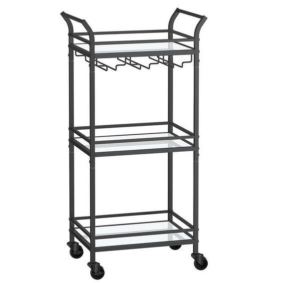 vasagle servierwagen mit rollen und 3 ebenen, 31,99 euro statt 40 euro