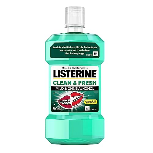 listerine antibakterielle mundspülung 500 ml ohne alkohol mit ätherischen ölen