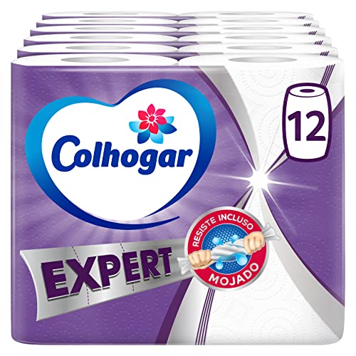 colhogar expert küchenpapier 6x2, 3 schichten, 12 rollen, weiß