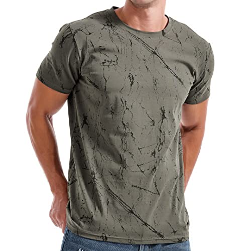 RONOMO Herren T-Shirt 95% Baumwolle 5% Spandex, hautfreundlich, elastisch