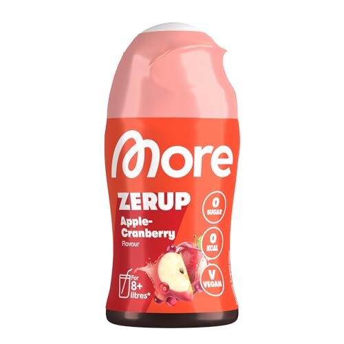 more zerup zuckerfreier sirup apple cranberry 65 ml für 8 l getränk vegan 0 kalorien