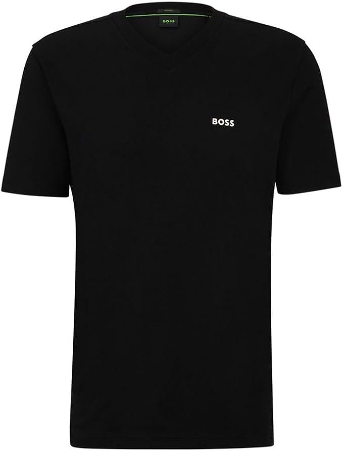 BOSS Herren V-Ausschnitt T-Shirt, Schwarz, Größe S EU