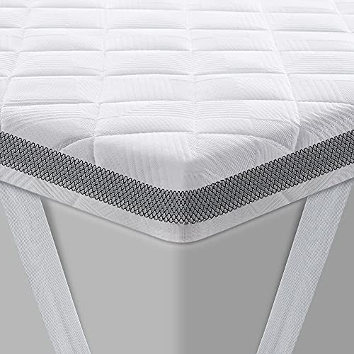 BedStory Gel Topper 160 x 200 cm, 7.5 cm Kaltschaum, Atmungsaktiver 3D Mesh Bezug, Komfortabler Matratzen Topper für Boxspring und Sofa