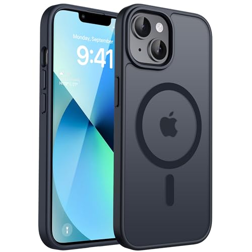 cacoe hülle für iphone 13/14, kameraschutz, magsafe kompatibel, stoßfest, kratzfest, transluzent