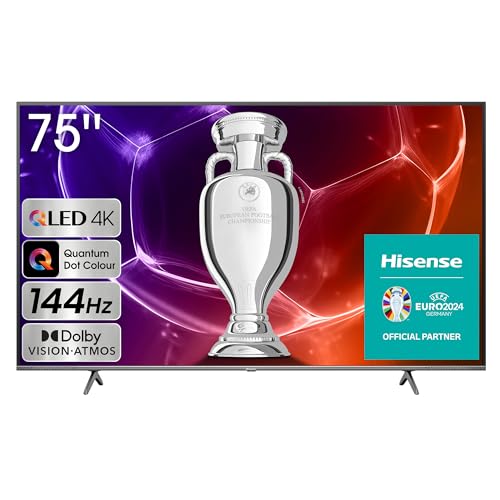 hisense 75e7kq pro 75 zoll 4k uhd qled smart tv hdr dolby vision 144hz alexa 2023