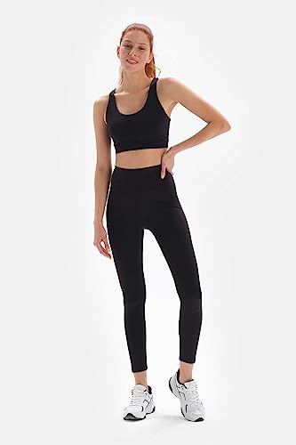 dagi schwarze slim fit leggings für frauen, größe L
