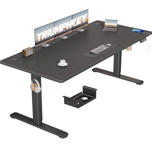 höhenverstellbarer schreibtisch 180x80cm eiche mit usb ladeanschluss und 3 memory funktionen
