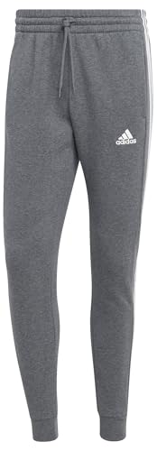 Adidas Herren Fleece Hose Essentials 3-Stripes Tapered Cuff Pants