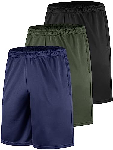 Produktbild: herren shorts teesmen 3er pack gymshorts trainingsshorts laufshorts kurz (multicolor set2 M)