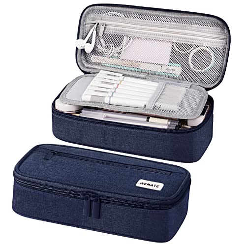 wemate pencil case, 5 fächer, große kapazität, schlampermäppchen