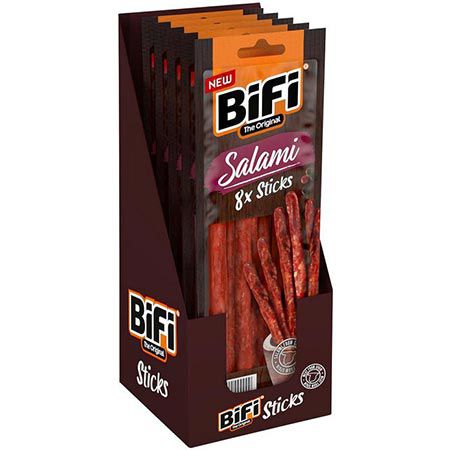 Produktbild: BiFi Rustic Sticks 8er Pack Salami oder Chorizo, je 13,55 statt 21