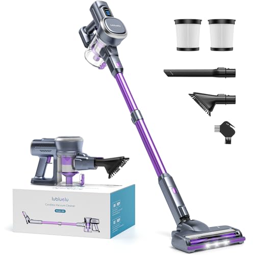 akku-staubsauger lubluelu gx-bs20202-z mit beutelloser technologie, kabellos