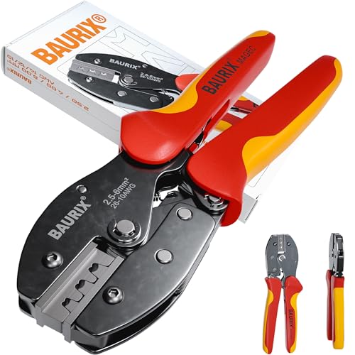 baurix mc4 crimpzange 2.5-6 mm für solarstecker und pv-kabel, crimpzange