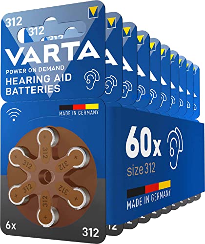 varta hörgerät batterien typ 312 braun 60 stück vorteilspack 4 jahre lagerfähig