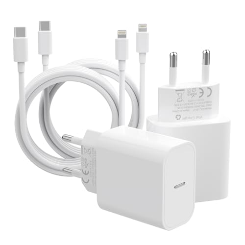 25W usb c ladegerät mit lightning kabel, 2er-pack für iphone 14/13/12 pro, znbtcy