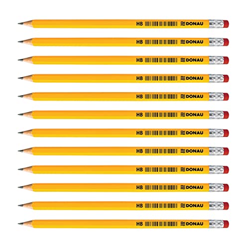Produktbild: officer products bleistift holz 12er pack hb radiergummi ungiftig gelb