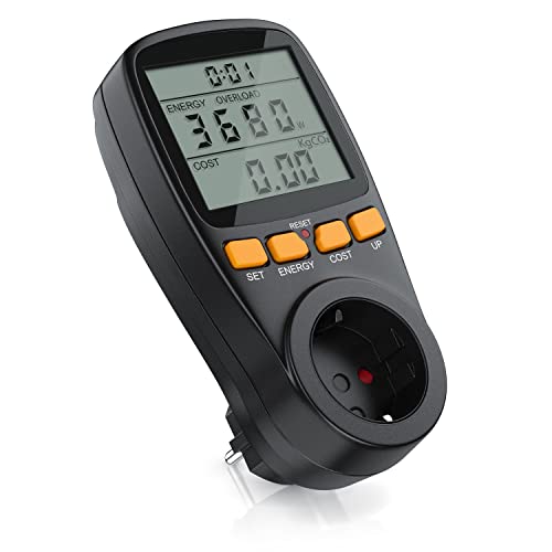 st Strommessgerät - brandson digitales energiekostenmessgerät - 3680W Steckdose