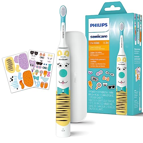 philips sonicare for kids elektrische zahnbürste, design a pet edition, reiseetui, usb-ladegerät