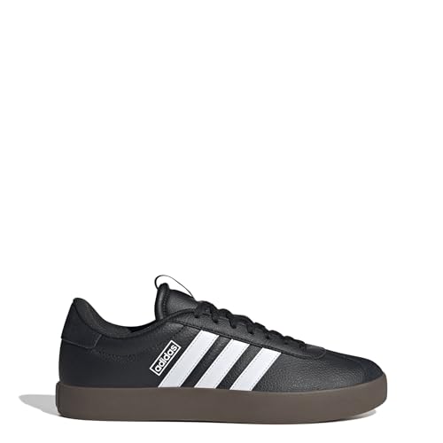 adidas vl court herrenschuhe schwarz/weiß, größe 45 1/3