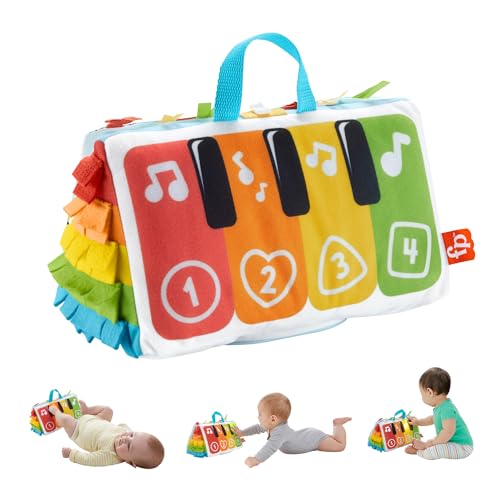 fisher-price kick & play piano, weiches tragbares pianospielzeug für babys