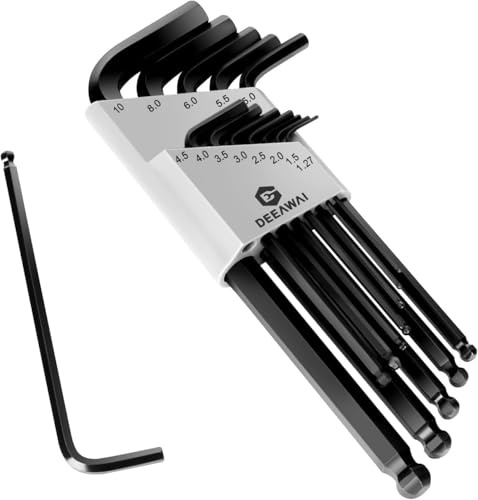 deeawai innensechskantschlüssel satz 13 tlg, hx winkelschlüssel set 1,27-10 mm