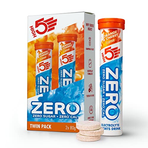 high5 zero elektrolyte tabletten ohne zucker, orange kirsche, 40 stück