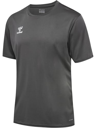 hummel hmlessential jersey shirt kurzarm unisex steel gray M EU