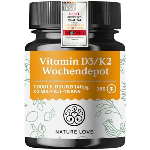 vitamin d3 k2 wochendepot 180 vegane tabletten 7000 ie d3 140 g k2 hochdosiert