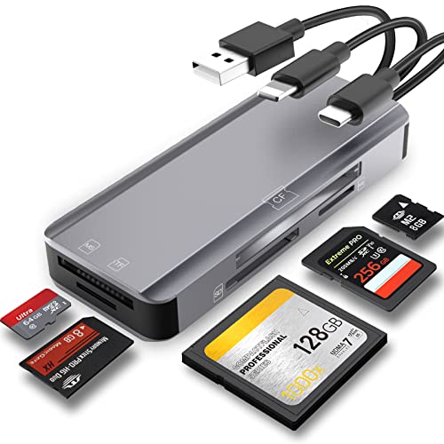 5 in 1 kartenleser sd tf cf ms m2 micro sd für iphone ipad usb-c usb-a plug and play