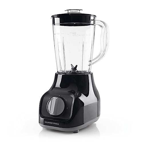Produktbild: standmixer gourmetmaxx mit 4 edelstahlklingen, 2 geschwindigkeiten, spülmaschinengeeignet