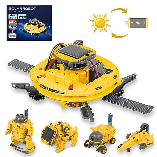 6-in-1 stem solar roboter spielzeug für kinder ab 8 jahren, omway, geschenke 9-14