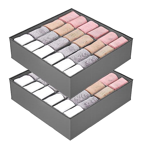 kiximay unterwäsche-organizer 2er set faltbare schubladen-boxen für BHs Socken Krawatten