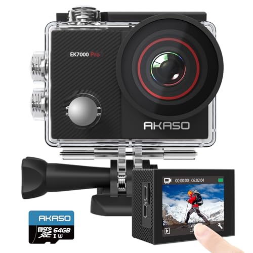 akaso ek7000 pro action-kamera 4k mit 64gb microsdxc speicherkarte