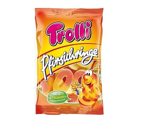Produktbild: trolli pfirsischringe 150 g - fruchtige süßigkeiten mit pfirsichgeschmack