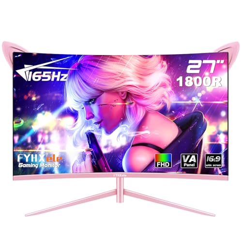 fhyxele gaming-monitor 24-34 zoll fhd qhd uhd 100-180hz schwarz rosa weiß violett