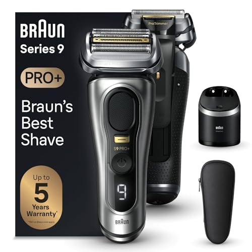braun series 9 pro elektrorasierer mit 5 rasierern, langhaarschneider und reinigungsstation