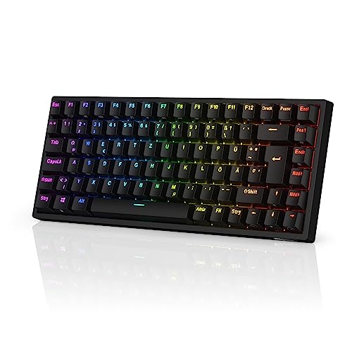 RK ROYAL KLUDGE RK84 DE 75 Prozent gaming tastatur mechanisch mit RGB Beleuchtung