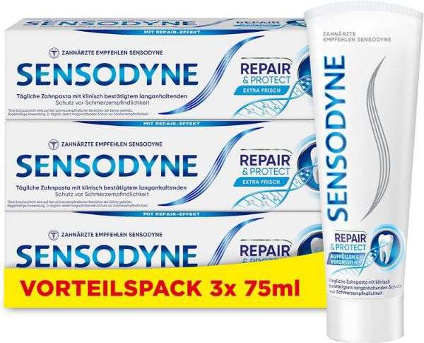 sensodyne repair & protect zahnpasta 3er pack ab 12,96 Euro statt 18 Euro